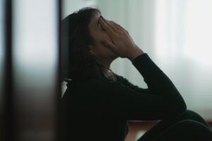 A person dealing with seasonal depression