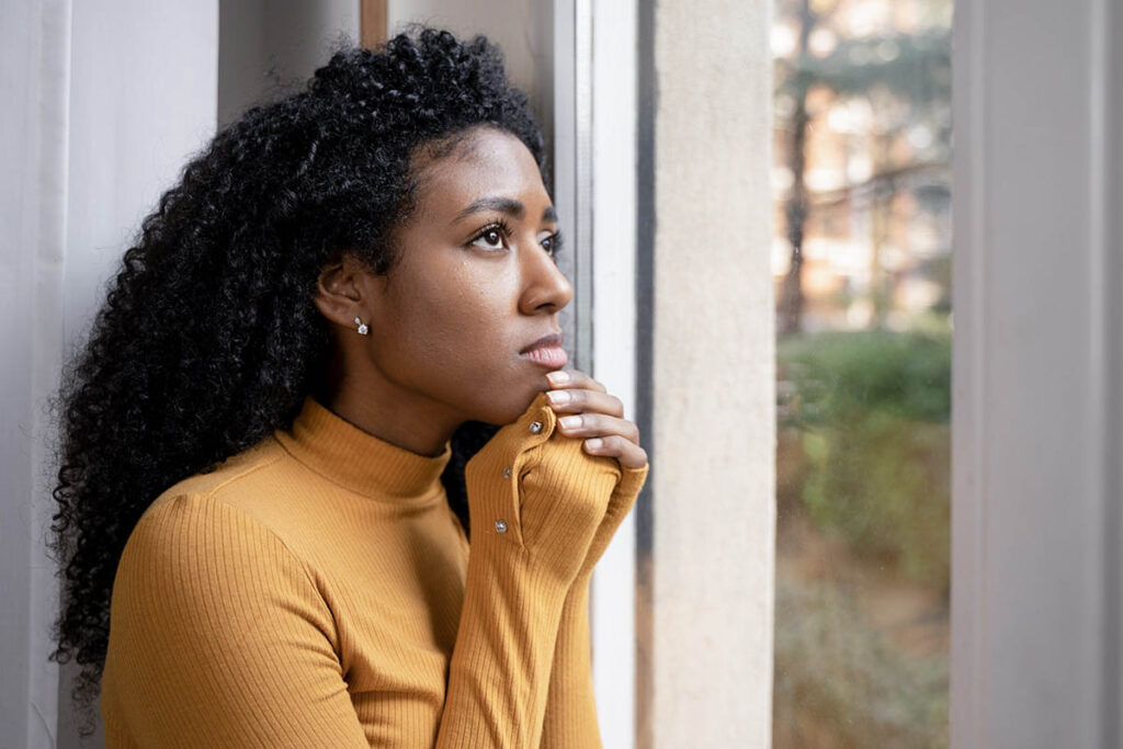 A woman experiencing cocaine dependence