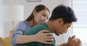 A couple experiencing relationship anxiety