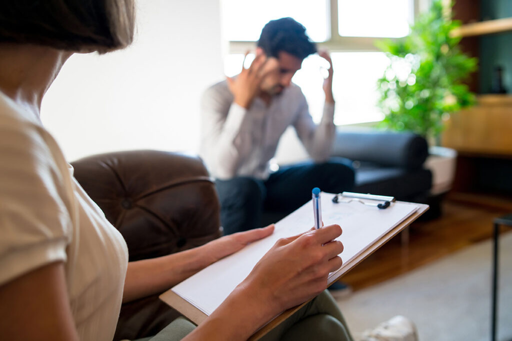 A man asking, "How addictive is cocaine?"