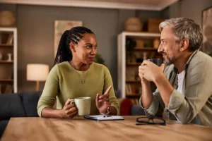 People practice effective communication skills.